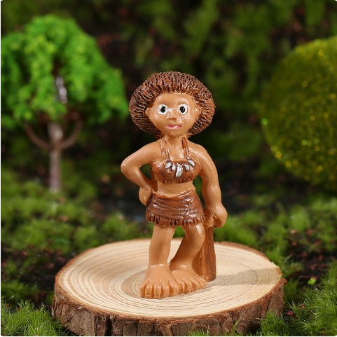 Caveman Campfire Figurine Set – Miniature Aquarium & Desk Decor – view 8