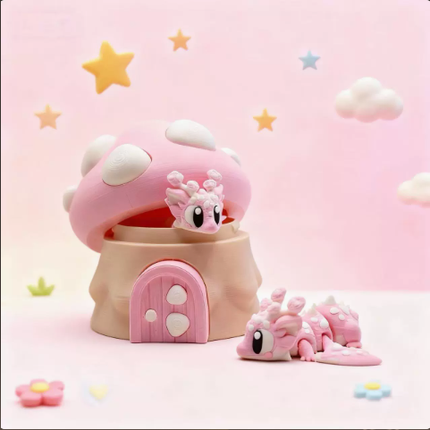 Sakura Dragon Egg Set – Cherry Blossom Baby Dragon Figurines – view 3