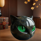 Luxury Black Cat Figurine – Multi-Color Resin Sculpture – view 4