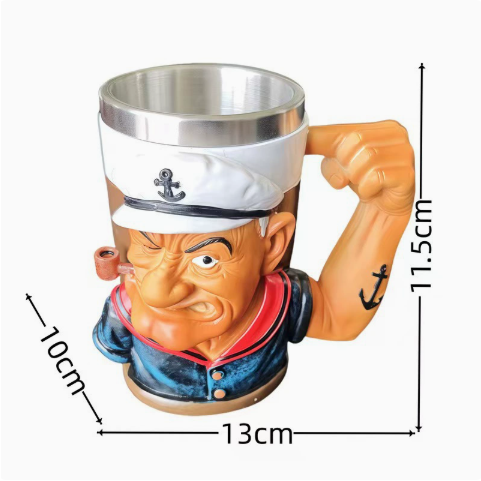 V6 V8 Engine Mug – Resin & Stainless Steel Car Lover Cup – view 6