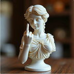 Middle Finger Venus Bust – Funny Greek Statue Desk Decor – view 2