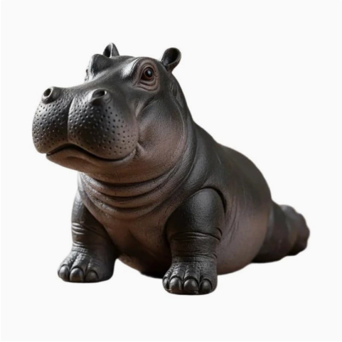 Clumsy Yoga Master Hippo Figurine – Funny Resin Decor – view 5