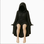 Hooded Figure Shelf Sitter – Gothic Resin Bookshelf Statue – view 4