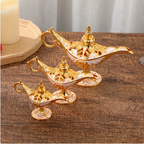 Genie Lamp Ornament – Ornate Gold Metal Aladdin Oil Lamp Decor – view 5