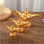 Genie Lamp Ornament – Ornate Gold Metal Aladdin Oil Lamp Decor – view 8