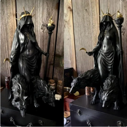 Hecate Statue – Greek Goddess of Witchcraft Resin Figurine – view 3