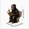 Grim Reaper Toilet Figurine – Funny Halloween Resin Decor