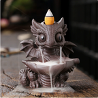 Cute Dinosaur Backflow Incense Burner – Smoky Waterfall Decor