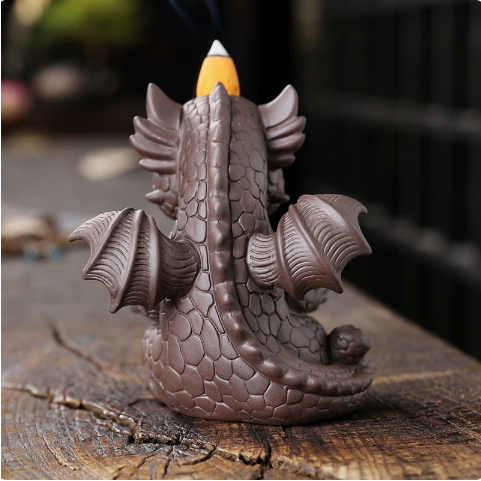 Cute Dinosaur Backflow Incense Burner – Smoky Waterfall Decor – view 4