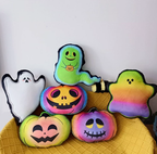 Halloween Pumpkin Ghost Plush Pillow – Spooky Cute Cushion